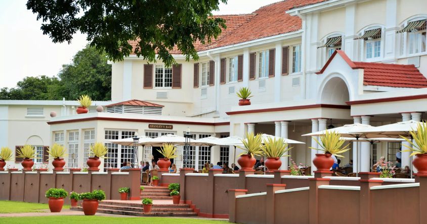 The Victoria Falls Hotel, which has been receiving guests since 1904, belongs firmly in the second category.