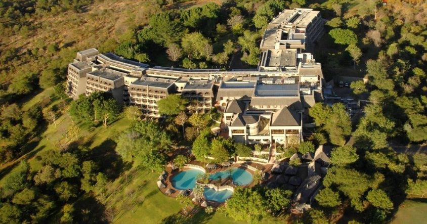 The largest conventional hotel in Victoria Falls, Elephant Hills sits on the southern bank of the Zambezi three kilometres upstream from the falls, with panoramic river views from most of its 276 balconies.