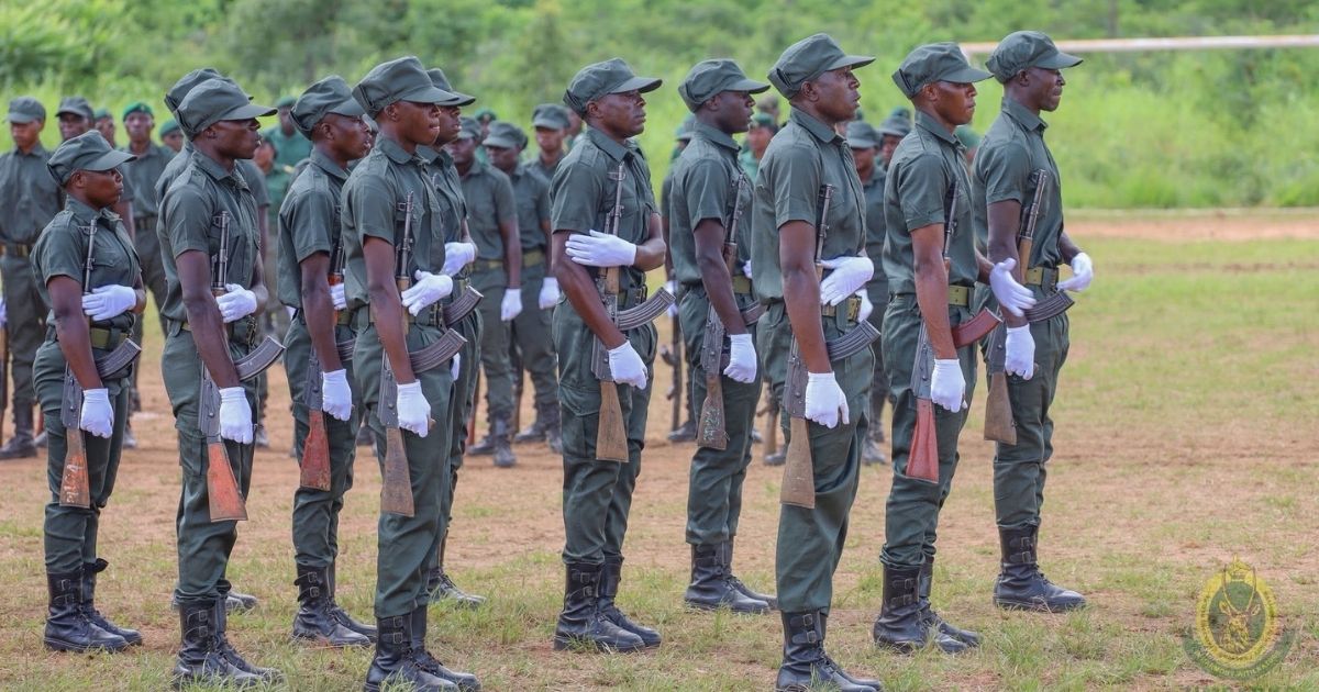 ZimParks rangers at a parade