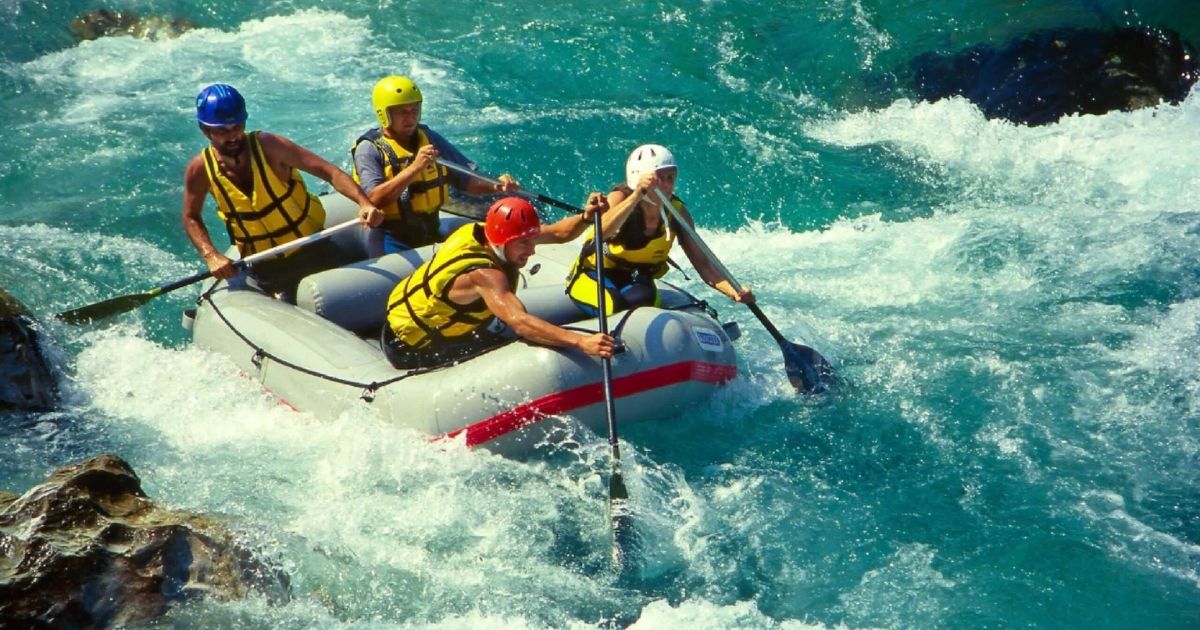 Life jackets and helmets are provided when rafting on the Zambezi River