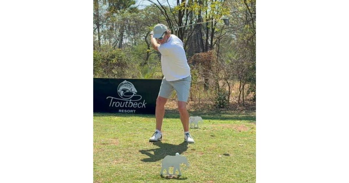 Why Sir Jim Ratcliffe Chose Zimbabwe for His Birthday Holiday 5 Sir Jim Ratcliffe playing golf at Troutbeck Resort in Nyanga.